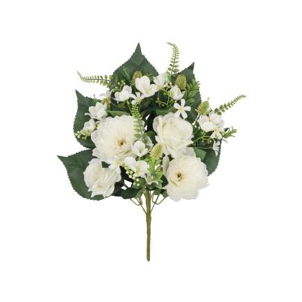 CONJUNTO DALIAS-ROSAS X 9-51 CM BLANCO