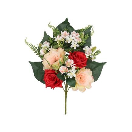CONJUNTO DALIAS-ROSAS X 9-51 CM ROJO
