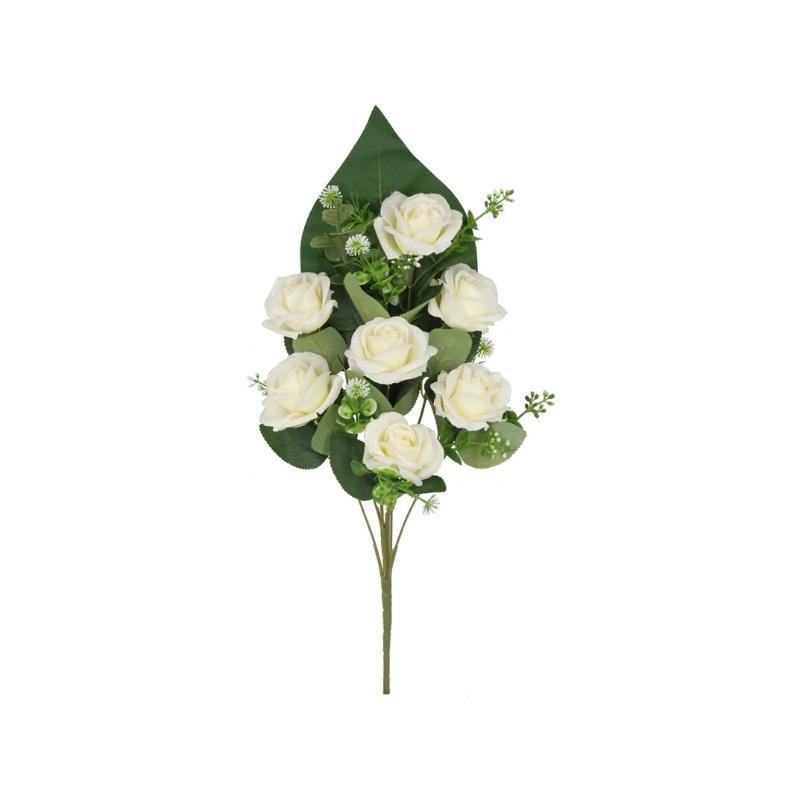 CONJUNTO ROSAS-EUCA X8-52 CM BLANCO