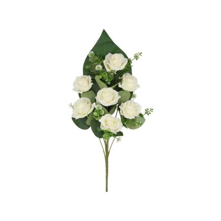 CONJUNTO ROSAS-EUCA X8-52 CM BLANCO