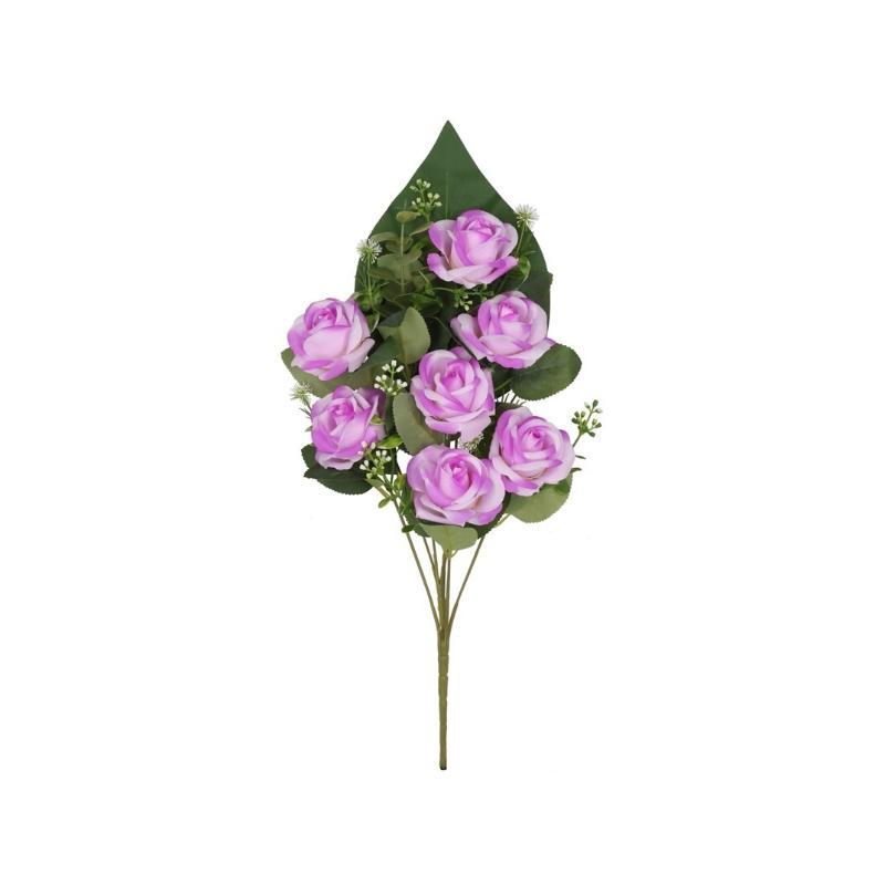 CONJUNTO ROSAS-EUCA X8-52 CM VIOLETA
