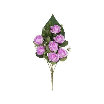 CONJUNTO ROSAS-EUCA X8-52 CM VIOLETA