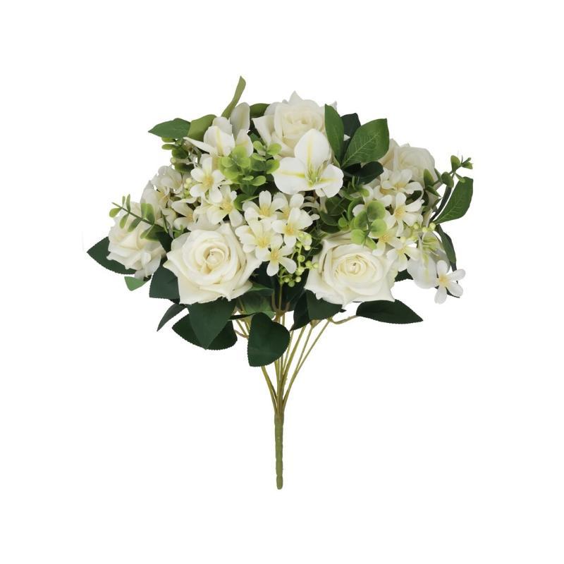 RAMO ROSAS MIX X12-50 CM BLANCO