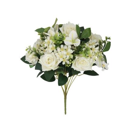 RAMO ROSAS MIX X12-50 CM BLANCO
