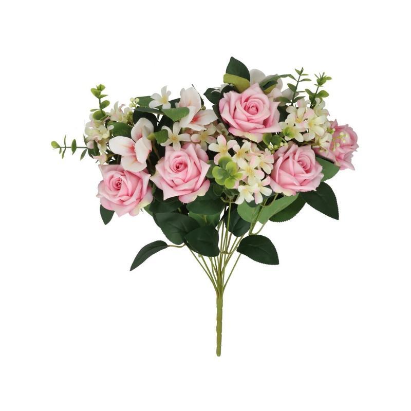 RAMO ROSAS MIX X12-50 CM ROSA