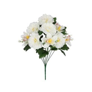 RAMO CAMELIAS-ORQUIDEAS X9-43 CM BLANCO