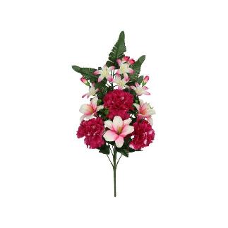 CONJUNTO CLAVEL-AZUCENA X9-53 CM FUCSIA