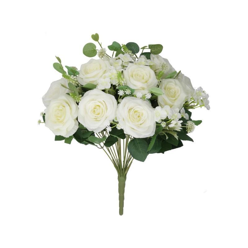 RAMO ROSAS SUPER X 22-52 CM BLANCO