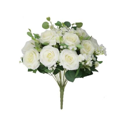 RAMO ROSAS SUPER X 22-52 CM BLANCO