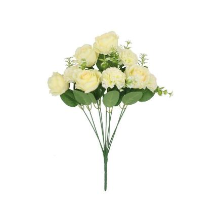RAMO ROSAS-CLAVELES X9-46 CM AMARILLO