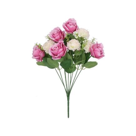 RAMO ROSAS-CLAVELES X9-46 CM VIOLETA