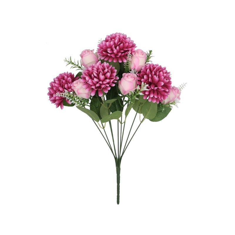 RAMO CRISANTEMO-CAPULLOS X9-45 CM FUCSIA