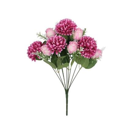 RAMO CRISANTEMO-CAPULLOS X9-45 CM FUCSIA