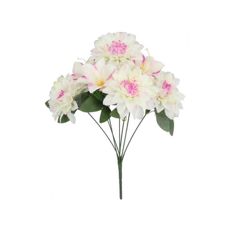 RAMO DALIAS-AZUCENA X7-46 CM MALVA