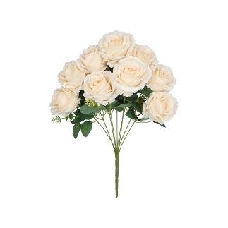RAMO ROSAS GIG X 9-56 CM MARFIL