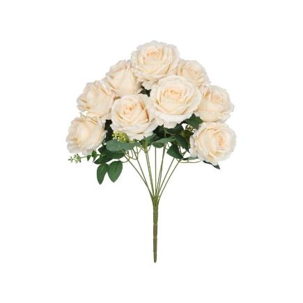 RAMO ROSAS GIG X 9-56 CM MARFIL