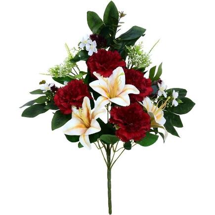 CONJUNTO CLAVEL-LILY X12-56 CM ROJO