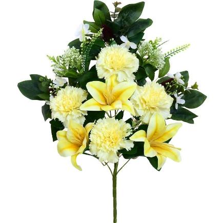 CONJUNTO CLAVEL-LILY X12-56 CM AMARILLO