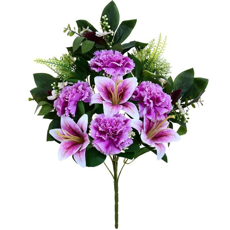 CONJUNTO CLAVEL-LILY X12-56 CM VIOLETA