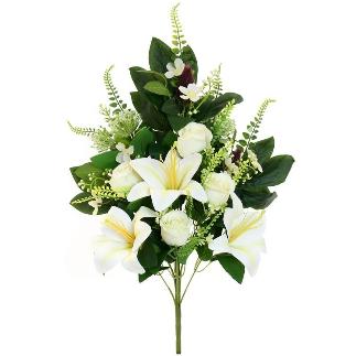 CONJUNTO CAPULLOS-LILIUM X12-56 CM BLANCO