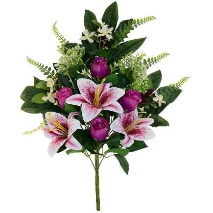 CONJUNTO CAPULLOS-LILIUM X12-56 CM VIOLETA