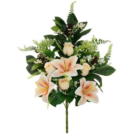 CONJUNTO CAPULLOS-LILIUM X12-56 CM CREMA