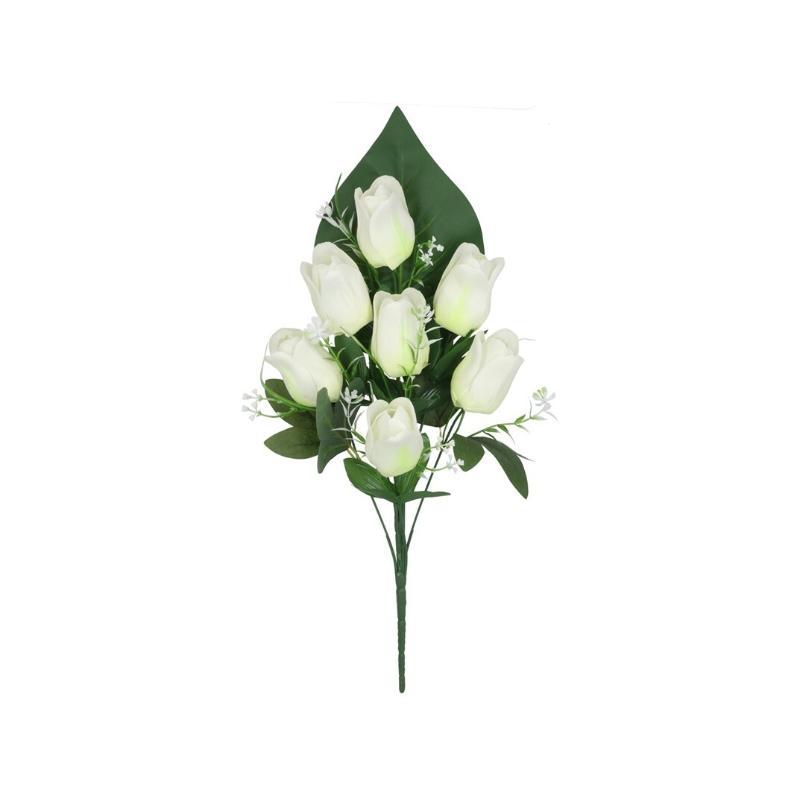 CONJUNTO TULIPANES X7-52 CM BLANCO
