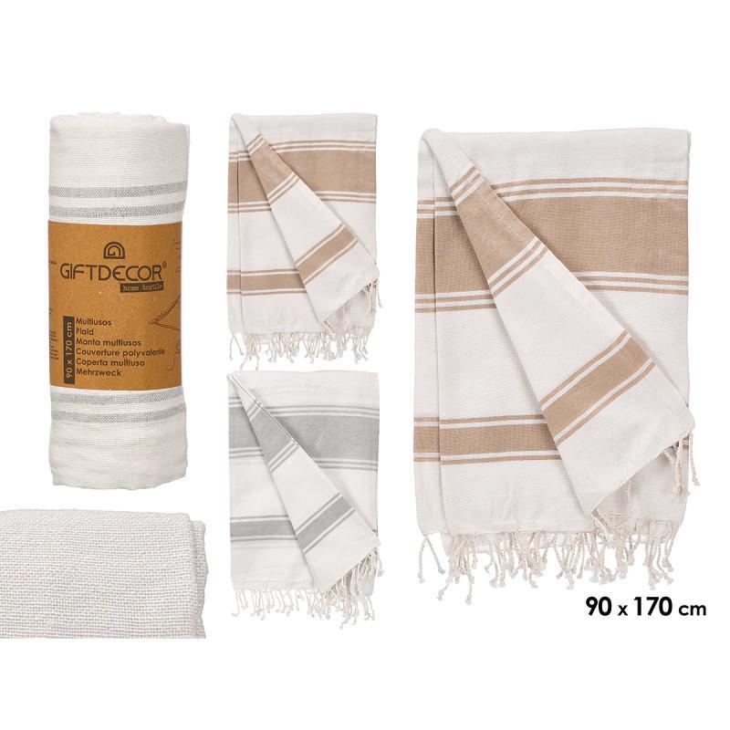 MULTIUSOS RAYAS SURT 2 COLORES 90 CM