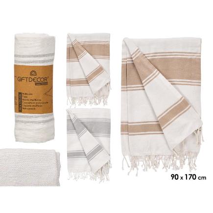 MULTIUSOS RAYAS SURT 2 COLORES 90 CM