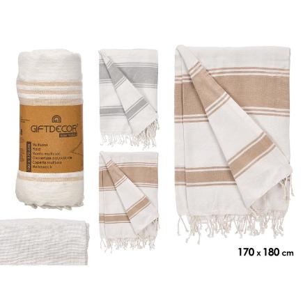 MULTIUSOS RAYAS SURT 2 COLORES 180 CM