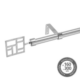 BARRA EXTENSIBLE 160-300 METAL CROMO