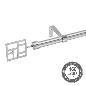 BARRA EXTENSIBLE 160-300 METAL CROMO