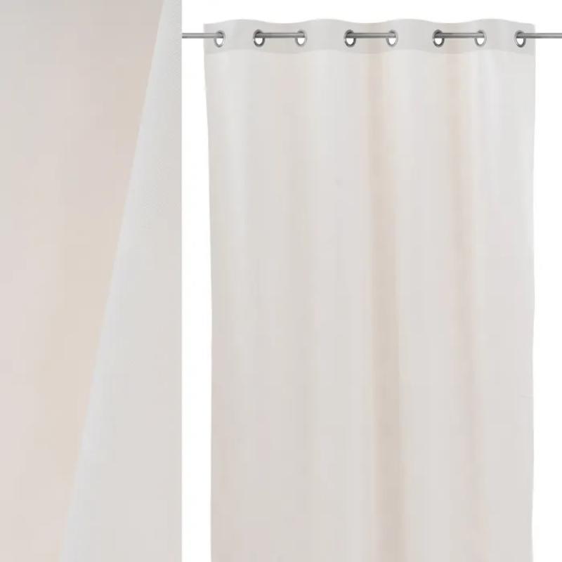 CORTINA BURN OUT VELVET ESTELA NATURAL 140X260 CM