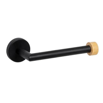 PORTARROLLOS METAL-BAMBU NEGRO 18X8X5 CM