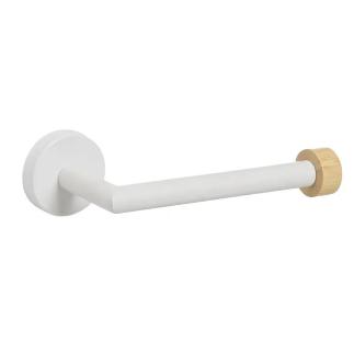 PORTARROLLOS METAL-BAMBU BLANCO 18X8X5 CM