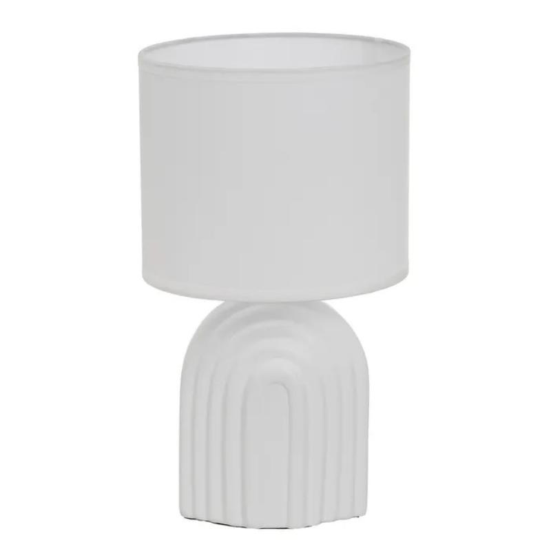 LAMPARA CERAMICA BLANCO 18X18X32 CM