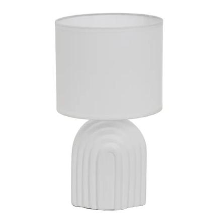 LAMPARA CERAMICA BLANCO 18X18X32 CM