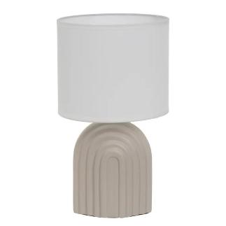 LAMPARA CERAMICA TAUPE 18X18X32 CM