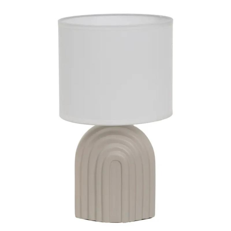 LAMPARA CERAMICA TAUPE 18X18X32 CM