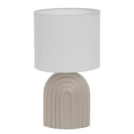 LAMPARA CERAMICA TAUPE 18X18X32 CM
