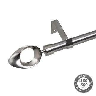 BARRA EXTENSIBLE 160-300 METAL CROMO