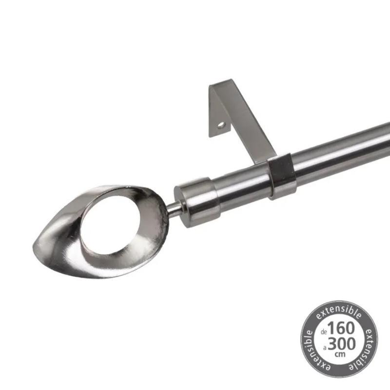 BARRA EXTENSIBLE 160-300 METAL CROMO