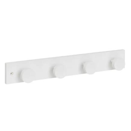 PERCHERO 4 GANCHOS PINO BLANCO 40X5.5X6 CM