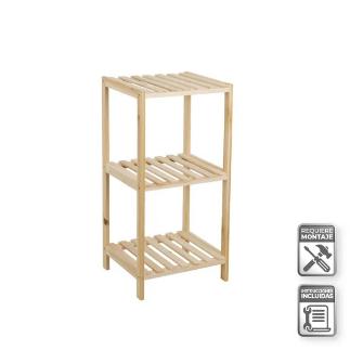 ESTANTERIA 3 BALDAS ABETO NATURAL 35X30X70 CM