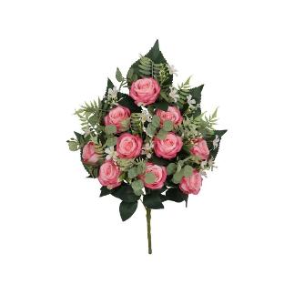 CONJUNTO ROSAS SPRING X 10-59 CM FUCSIA