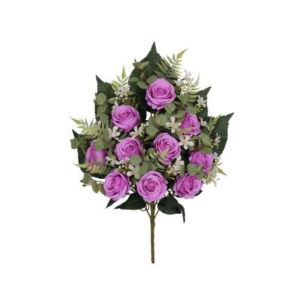 CONJUNTO ROSAS SPRING X 10-59 CM VIOLETA
