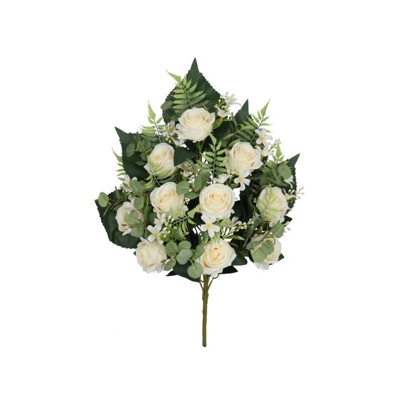 CONJUNTO ROSAS SPRING X 10-59 CM CREMA