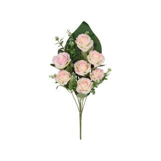 CONJUNTO ROSAS-EUCA X 8- 52 CM ROSA