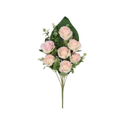 CONJUNTO ROSAS-EUCA X 8- 52 CM ROSA