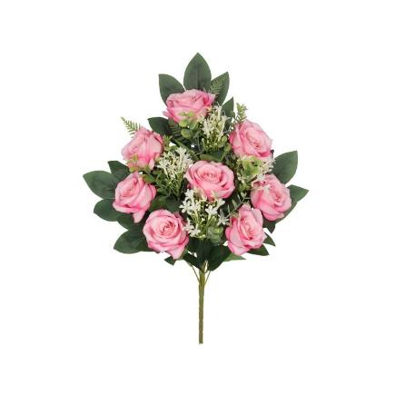 CONJUNTO ROSAS MED X12-56 CM ROSA